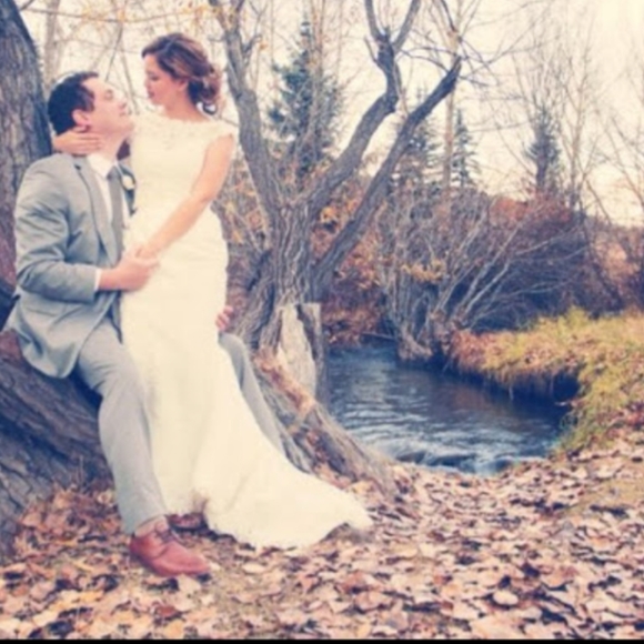 Venice Lace Appliqués Morilee Wedding Dress w tags - Picture 5 of 7